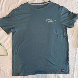 Volcom Men's Teal Short Sleeve Tee,‎ Size Large